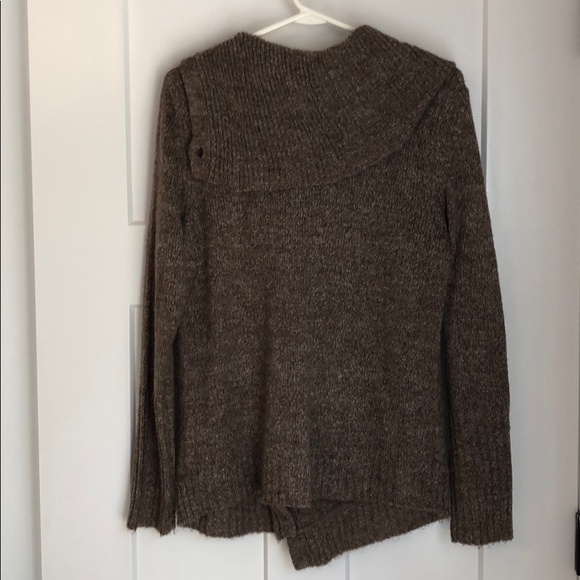 Kensie Asymmetrical Button Up Sweater - Picture 2 of 3